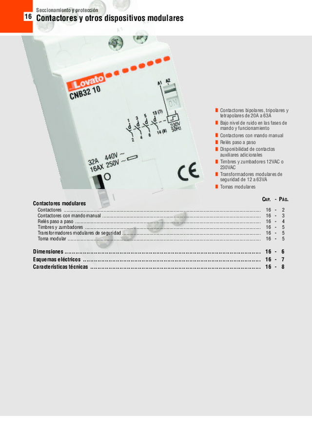 Contactores y otros dispositivos modulares