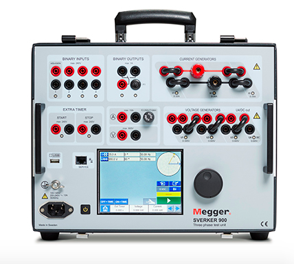 Ensayo de relés multifásicos con SVERKER900