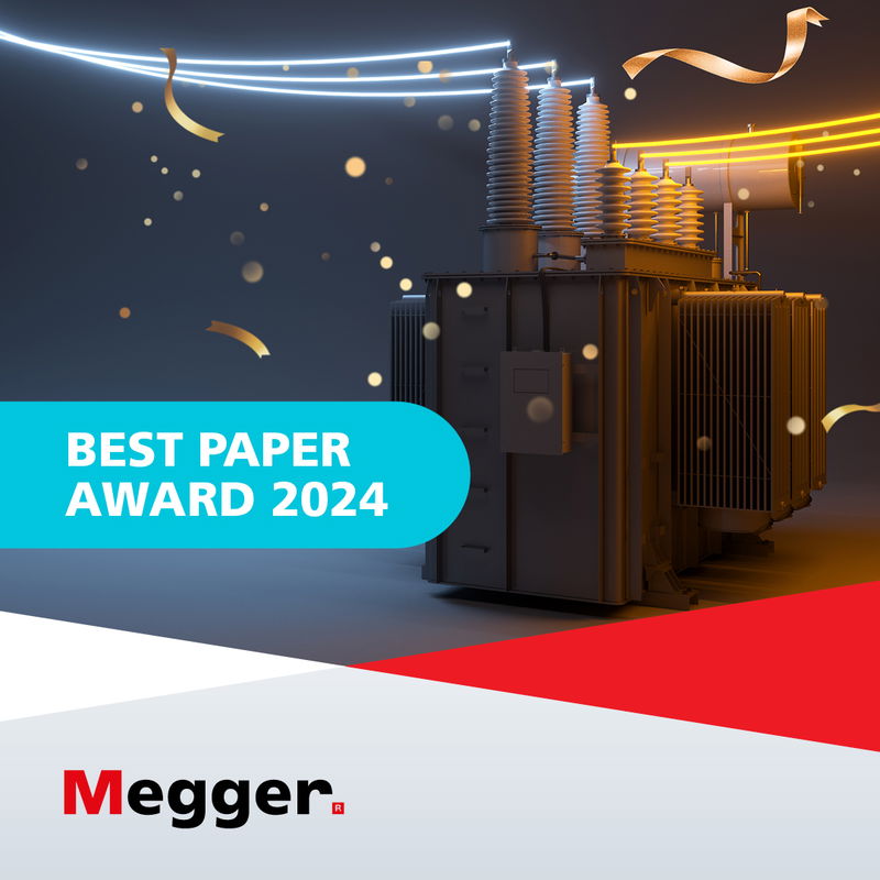 Megger gana el 'Premio al mejor trabajo técnico 2024' en CIGRE por su investigación sobre transformadores