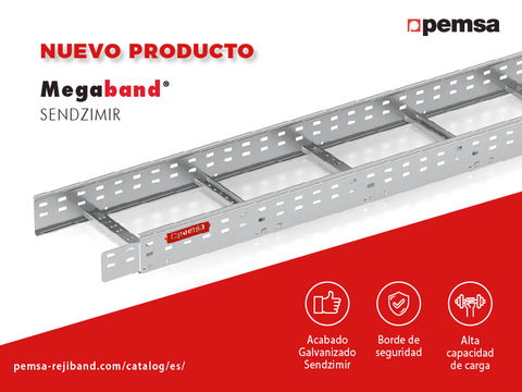 Nueva bandeja de escalera MEGABAND® SENDZIMIR presentada por Pemsa