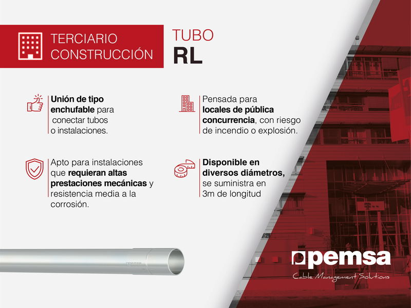 El sistema de RL de Pemsa, la Solución con altas prestaciones mecánicas para Edificación y Sector  Terciario.