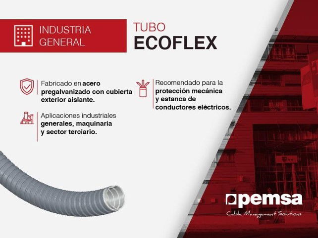 Descubre el Tubo ECOFLEX, la solución de Pemsa para la protección del cableado en varios sectores