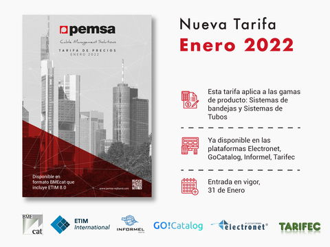 Pemsa presenta su nueva Tarifa Enero 2022