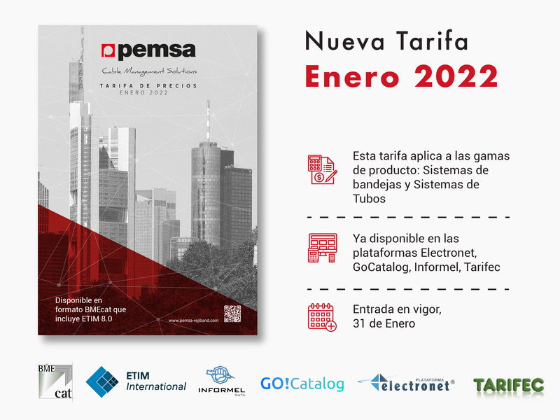 Pemsa presenta su nueva Tarifa Enero 2022