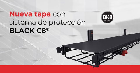 Pemsa presenta su tapa recta con el sistema de protección BLACK C8® para bandejas de rejilla