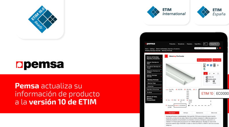 Pemsa refuerza su compromiso con la digitalización del sector implantado la versión 10 de la clasificación internacional ETIM