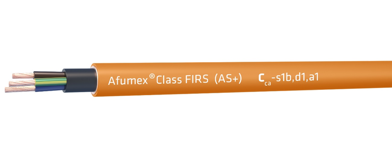 Cable Afumex Class Firs (AS+) con clase de reacción al fuego: Cca-s1b,d1,a1.