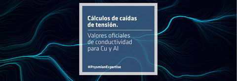 Cálculos de caídas de tensión. Valores oficiales de conductividad para Cu y Al