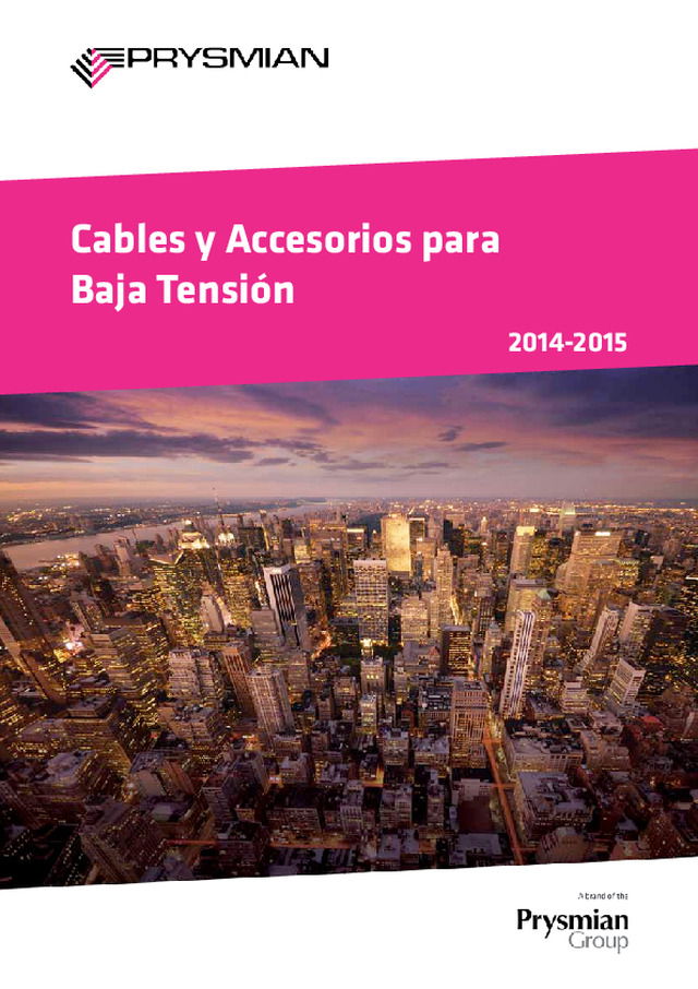 Catálogo de cables y accesorios para Baja Tensión