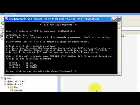 Video FAQ - Advantys NIP2212. Actualizacion de Firmware