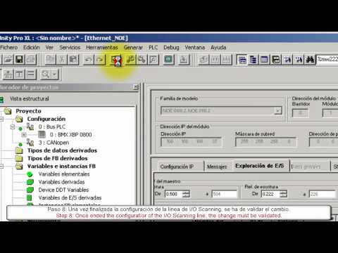 Ejemplo I/O Scanning) en un PLC de la gama M340