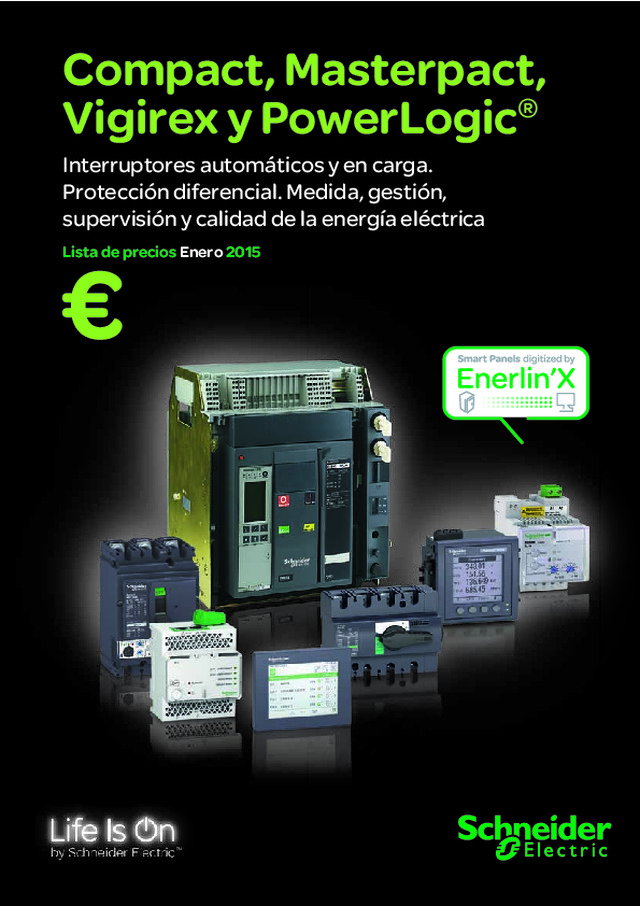 Catálogo tarifas 2015: Compact, Masterpact, Vigirex y PowerLogic®
