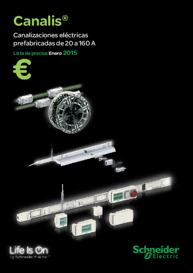Catálogo tarifa 2015: Canalis, canalizaciones eléctricas prefabricadas de 20 a 160A