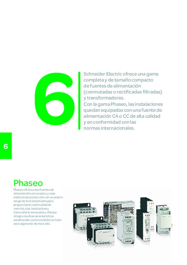 Tarifas 2015 Automatización y control. Capítulo 6: Guía de Selección Fuentes de alimentación Phaseo