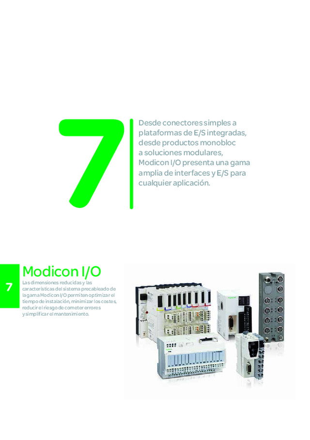 Tarifas 2015 Automatización y control. Capítulo 7: Guía de Selección Modicon I/O