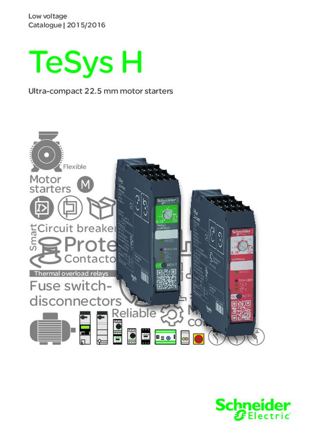 Catálogo de arrancadores de motor ultracompactos TeSys H 22.5mm