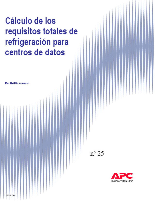 Cálculo de requisitos totales de refrigeración para centros de datos