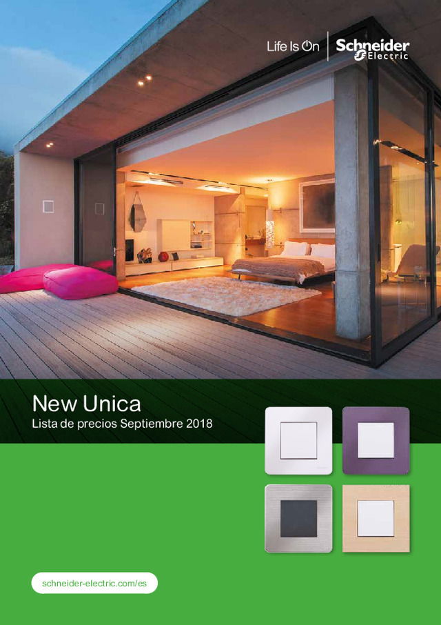 Catálogo precios New unica Schneider Electric