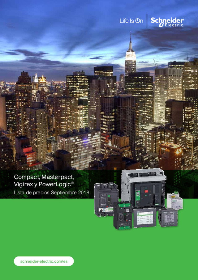 Catálogo de precios Compact, Masterpact,Vigirex y PowerLogic