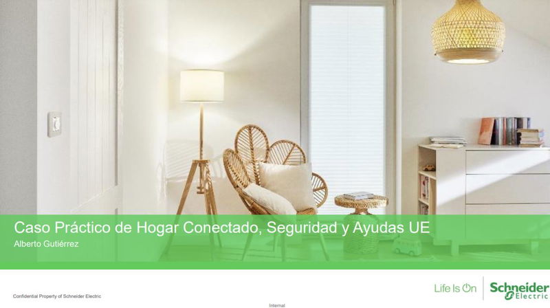 Hogar conectado con sistema de seguridad incorporado y subvención del 50% de la inversión con fondos UE