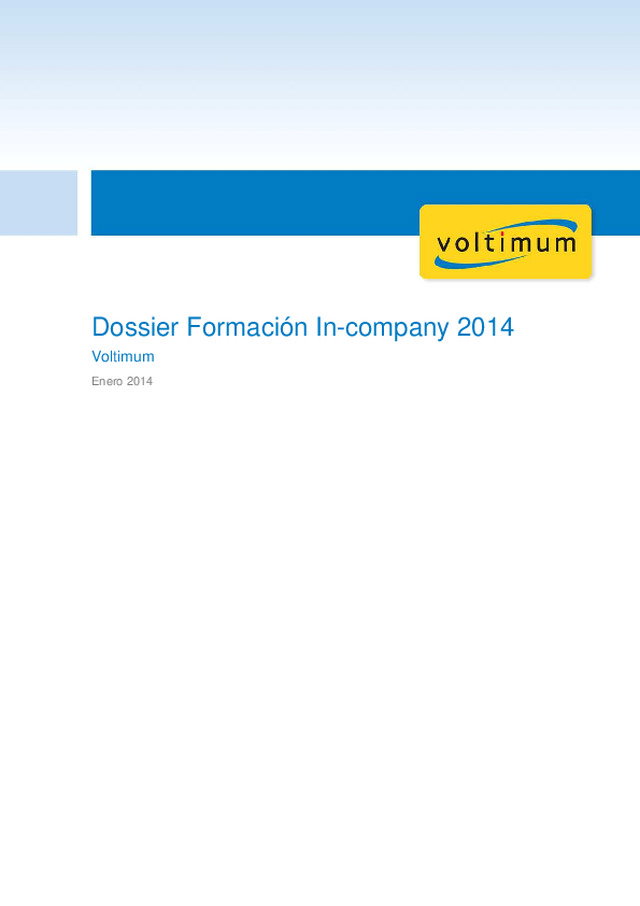 Dossier Formación incompany 2014
