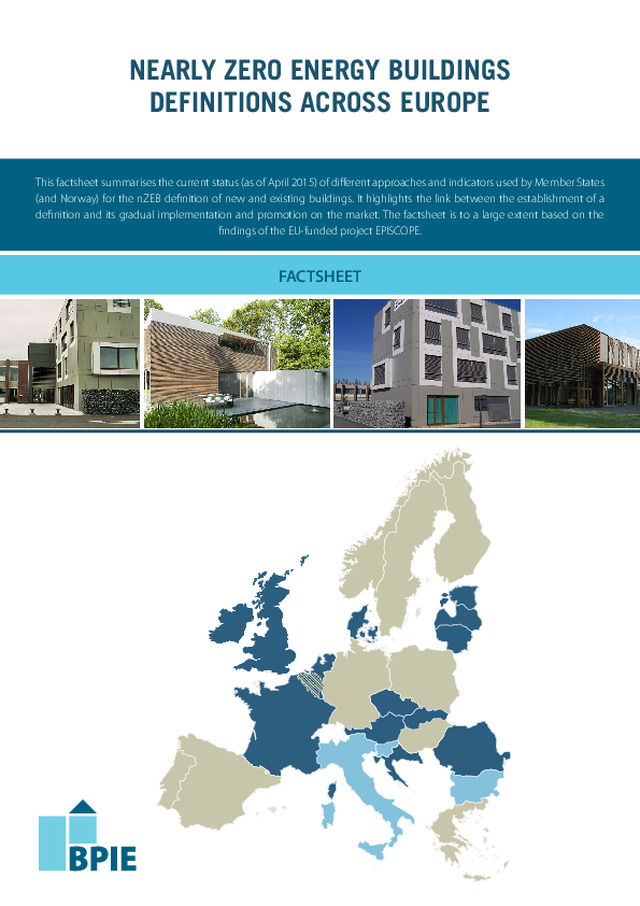 Informe Edificios Energía Casi Nula del Instituto europeo de rendimiento de edificios