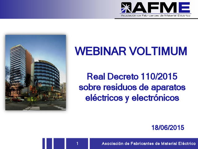 Presentación Jordi Prats de AFME en webinar premium sobre RAEE