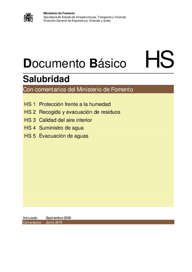 Documento básico CTE - Salubridad