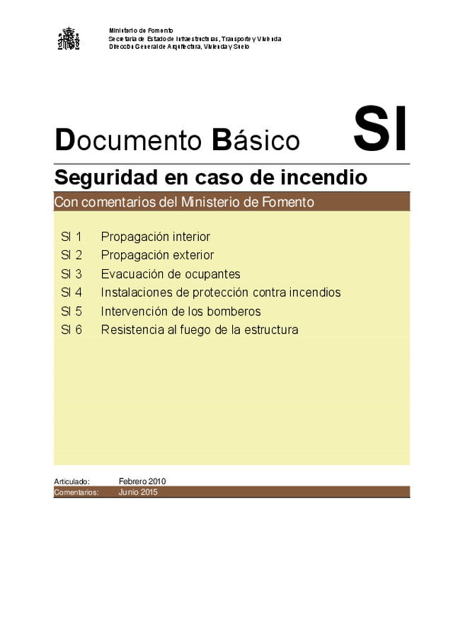 Documento básico CTE - Seguridad contra incendios