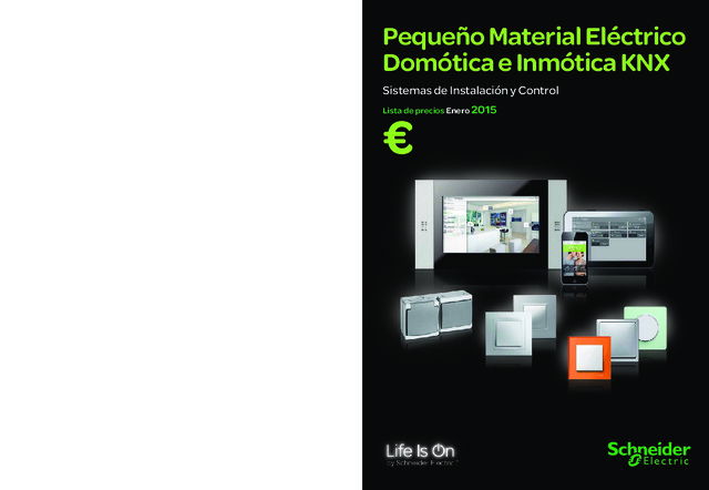 Catálogo tarifa 2015: Pequeño material eléctrico. Domótica e Inmótica KNX
