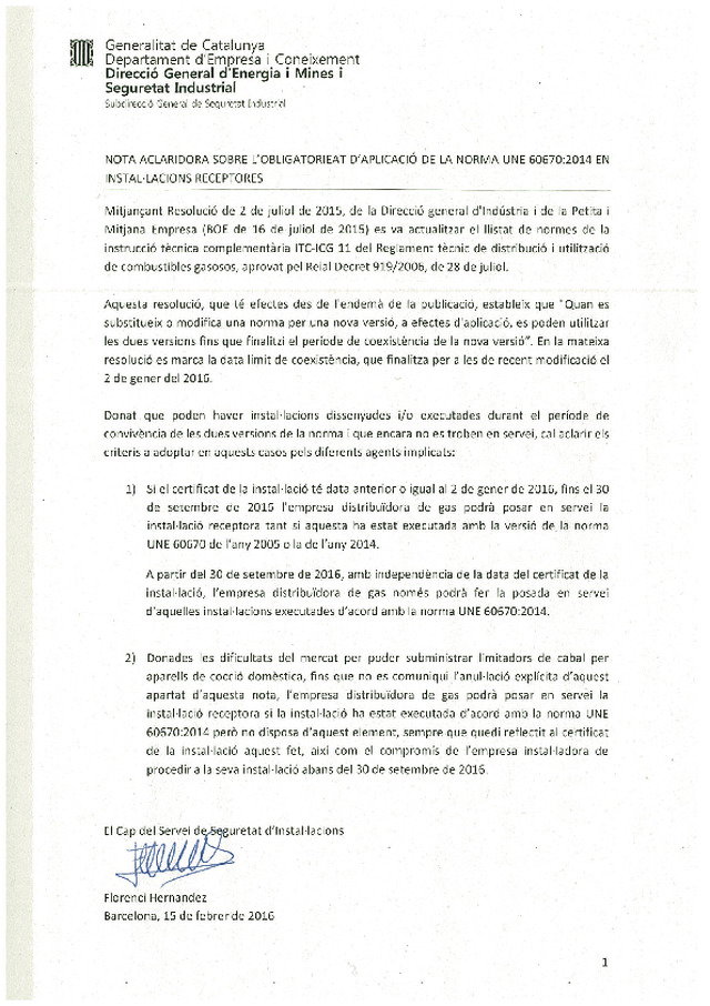 Reglament tècnic de distribució i utilització de combustibles gasosos