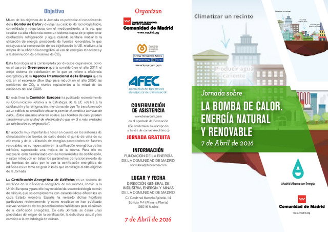 La Bomba de Calor. Energía Natural y Renovable