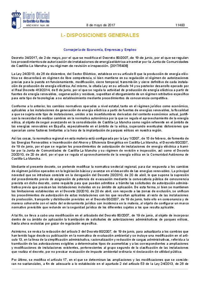 Disposiciones generales - Diario Oficial de Castilla-La Mancha