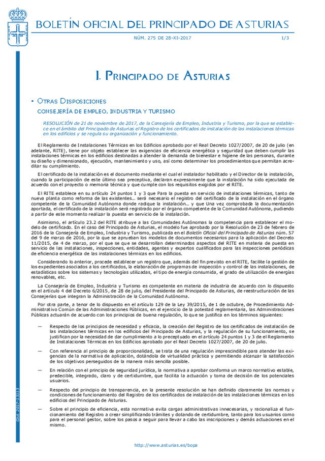 BOLETÍN OFICIAL DEL PRINCIPADO DE ASTURIAS