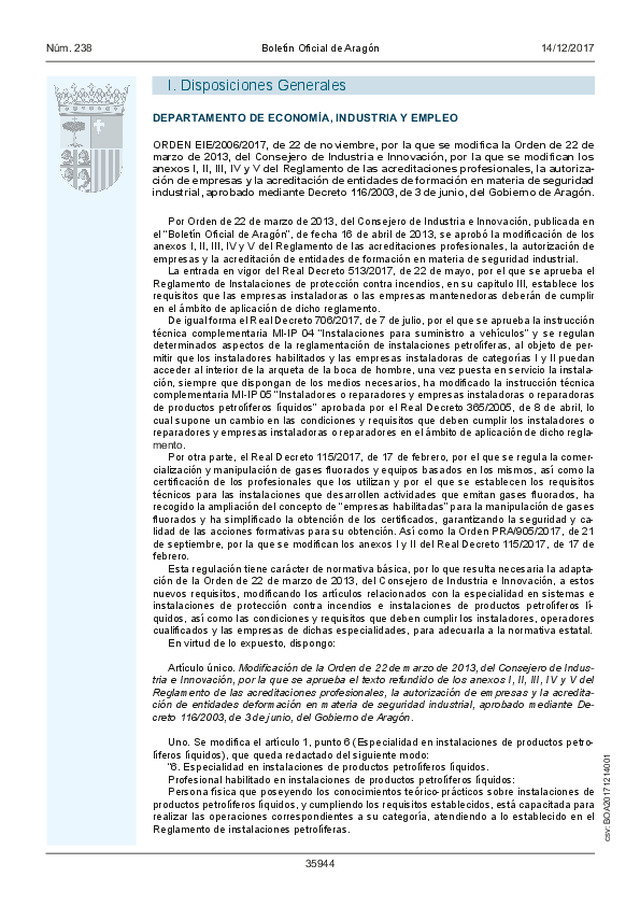 DEPARTAMENTO DE ECONOMÍA, INDUSTRIA Y EMPLEO