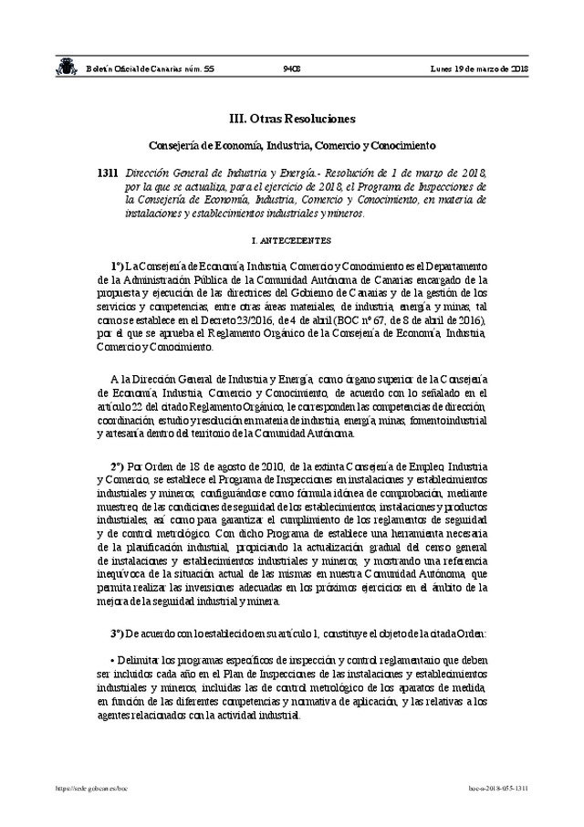 BOLETÍN OFICIAL DE CANARIAS