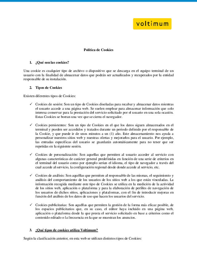 GDPR | Política de Cookies