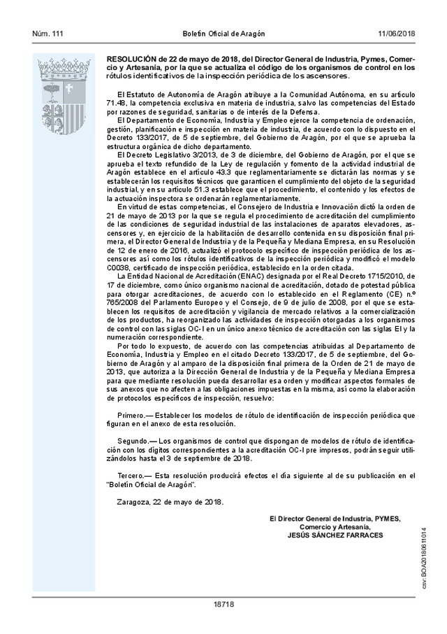 Instalación de ascensores - Junio 2018