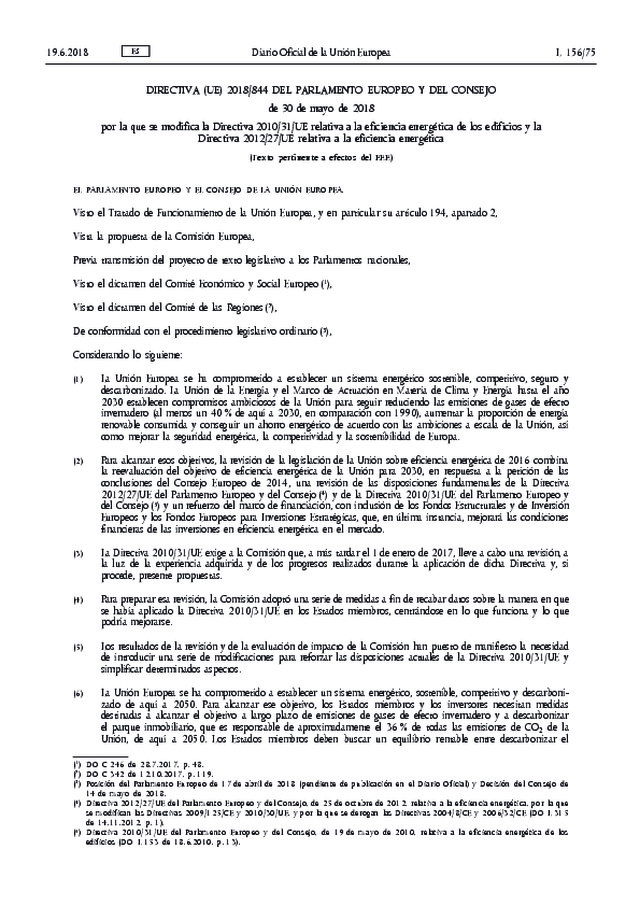 Eficiencia energética - Junio 2018