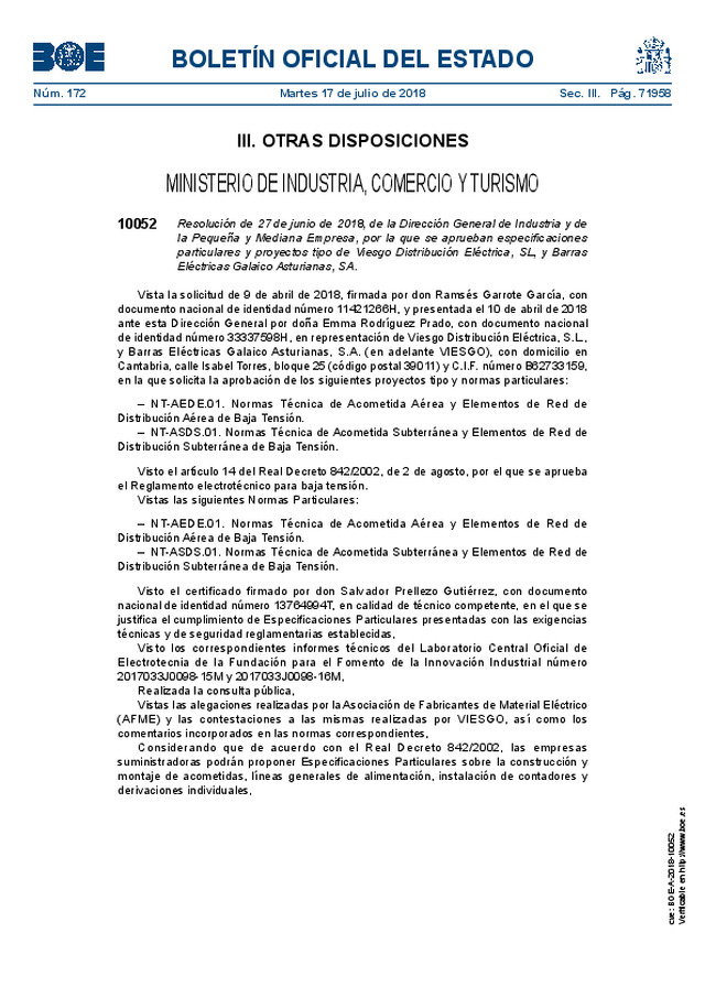 Novedades normativa - Julio 2018 - instalaciones eléctricas