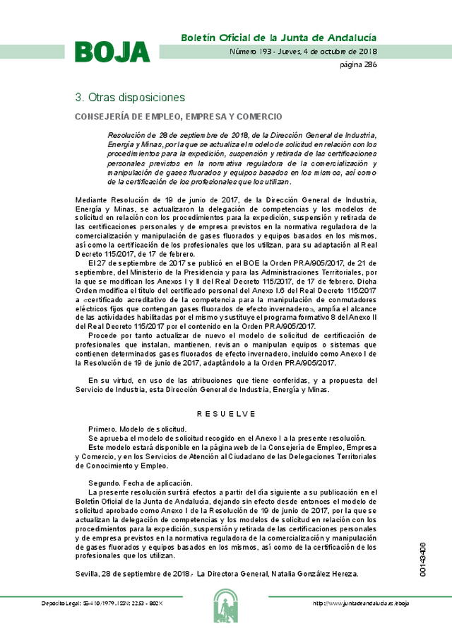 Seguridad industrial. Empresas instaladoras. Carnets de instaladores