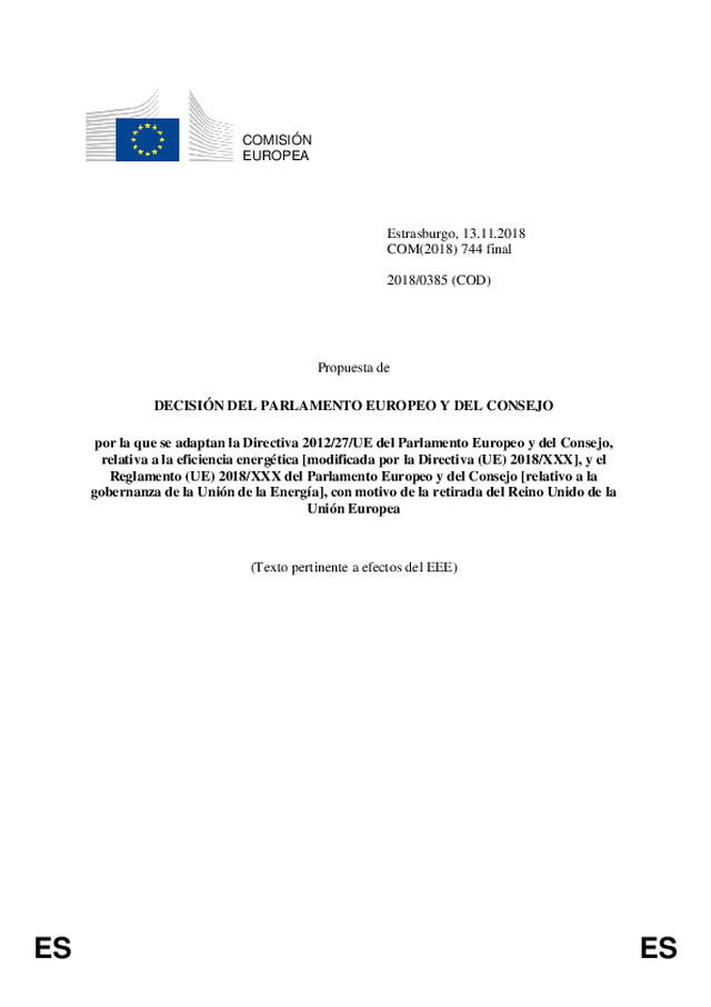 Directiva 2012/27/UE del Parlamento Europeo