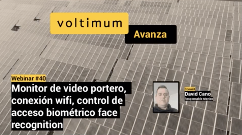 Comelit - Monitor de video portero, conexión WIFI, control de acceso biométrico face recognition