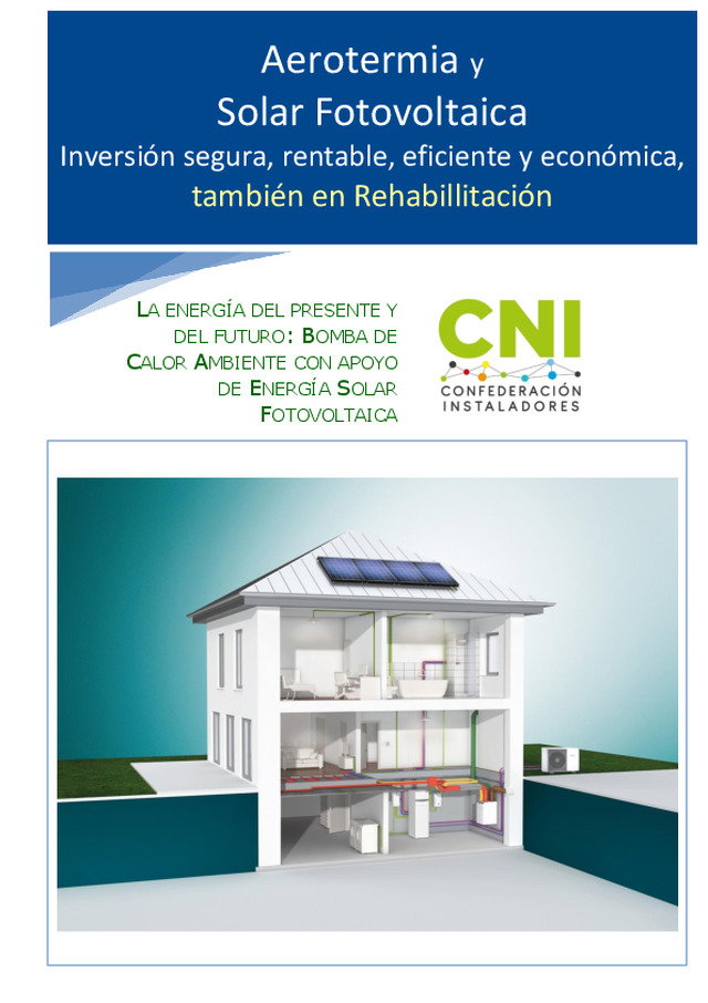 Consejos para instalar bombas de calor de aerotermia combinadas con fotovoltaica por CNI