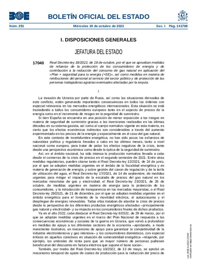 Real Decreto-ley 18/2022