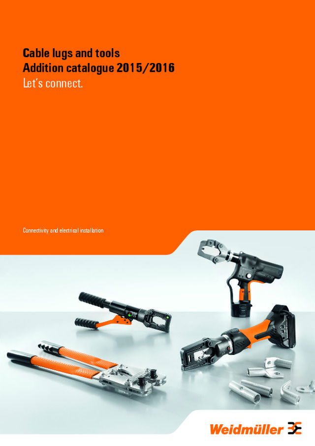 Cable lugs and tools. Addition catalogue 2015/2016