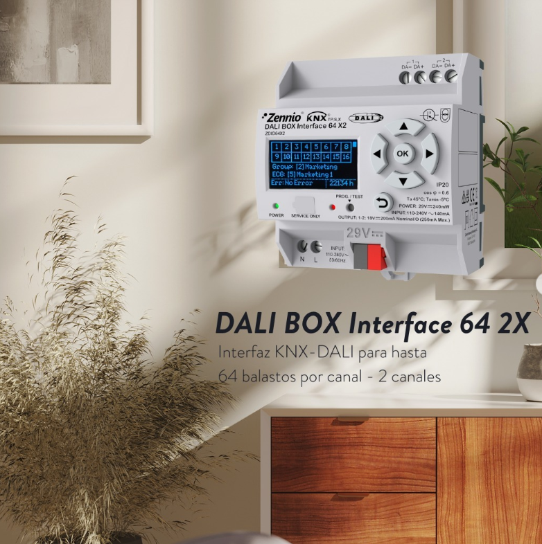 Descubre el DALI BOX Interface 64 2X de Zennio: Innovación y control al máximo nivel