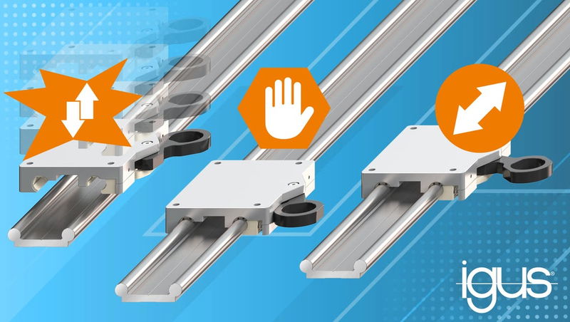 Clip, stop and go: carro lineal de igus® con un nuevo mecanismo de bloqueo que puedes llevar contigo