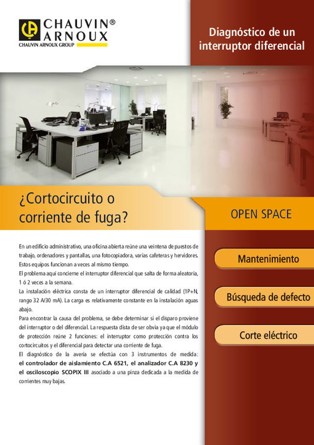 Diagnóstico de un interruptor diferencial