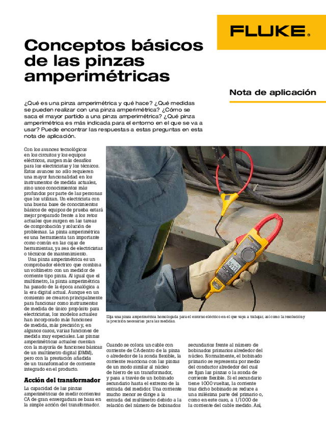 Conceptos básicos de las pinzas amperimétricas